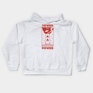 Tower Power Tarot Card Kids Hoodie